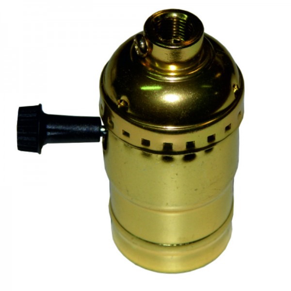 EL427906 | Vintage lampholder E27 turn switch | gold