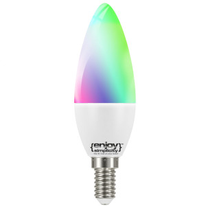 EL902002 |SMART Wi-Fi+BLE RGBW+CCT B35 LED 5.2W(>40W)|E14|2700-6500k|470lm|{enjoysimplicity}™