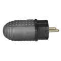 ELP46002 | SCHUKO PLUG 16A RUBBER MALE IP44 BLACK