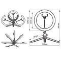 EL130022 | Ring 10'' Ø260mm|14W|3000k/4000k/6500k|usb+2.1mt καλώδιο|{enjoysimplicity}™