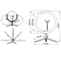 EL130023 | Ring 12'' Ø300mm|15W|3000k/4000k/6500k|usb+2.1mt καλώδιο|{enjoysimplicity}™