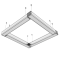 EL188242 | LED LINEAR ALUMINUM HANGING AND WALL-MOUNTED 36W|IP20|4000k|2700lm|1200x70xh70mm|BLACK|{enjoysimplicity}™