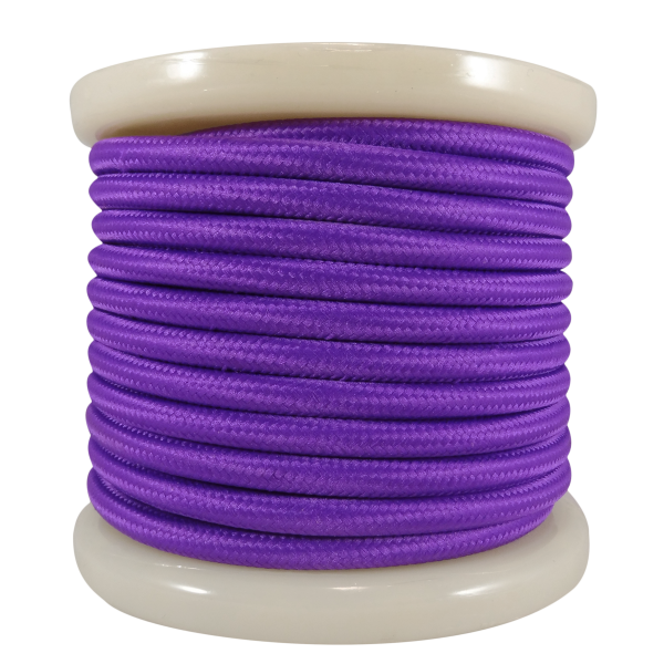 EL330027 | Textile Cable 2x0.75mm²- ρολό 10mt – Μωβ