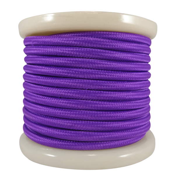 EL330027 | Textile Cable 2x0.75mm²- ρολό 10mt – Purple