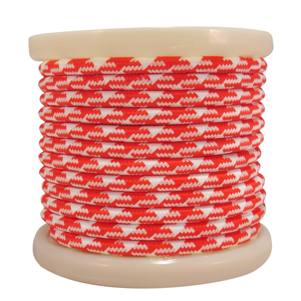 EL330037 |  Textile Cable 2x0.75mm²- ρολλό 10mt – Red and White