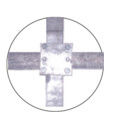 331 | CROSS CLAMP 3PLATES FOR 2 TAPES 30mm St/tzn